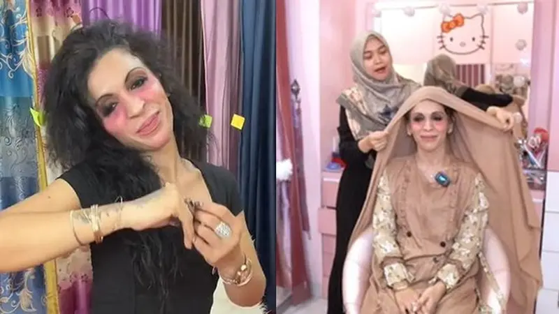 6 Momen Ria Ricis Bantu Pakaikan Hijab ke Kak Jill, Terkejut Lihat Cermin