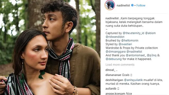Nadine Chandrawinata dan Dimas Anggara