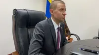 Wakil Menteri Luar Negeri Ukraina Anton Demokhin mengapresiasi keterlibatan Qatar dalam upaya membantu proses repatriasi empat orang anak Ukraina (Liputan6.com/Teddy Tri Setio Berty).
