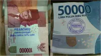 Uang berstempel Prabowo yang viral. (Ist)