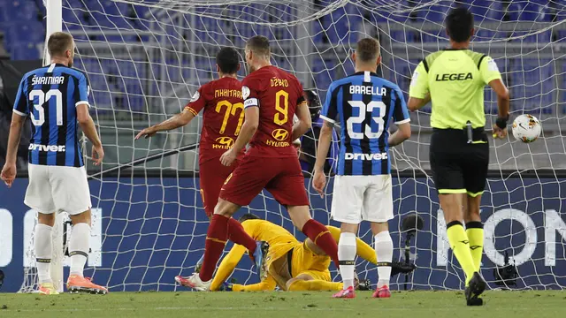 Penalti Lukaku Selamatkan Inter Milan dari Kekalahan Atas Roma