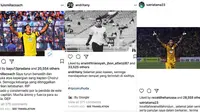 Ucapan belasungkawa dari pelatih Timnas Indonesia, Luis Milla dan dua kiper skuat Garuda. (Instagram)