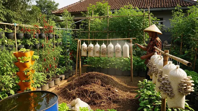 Inspirasi Kebun Produktif yang Memanfaatkan Limbah Ternak Sebagai Pupuk Alami/Gemini AI