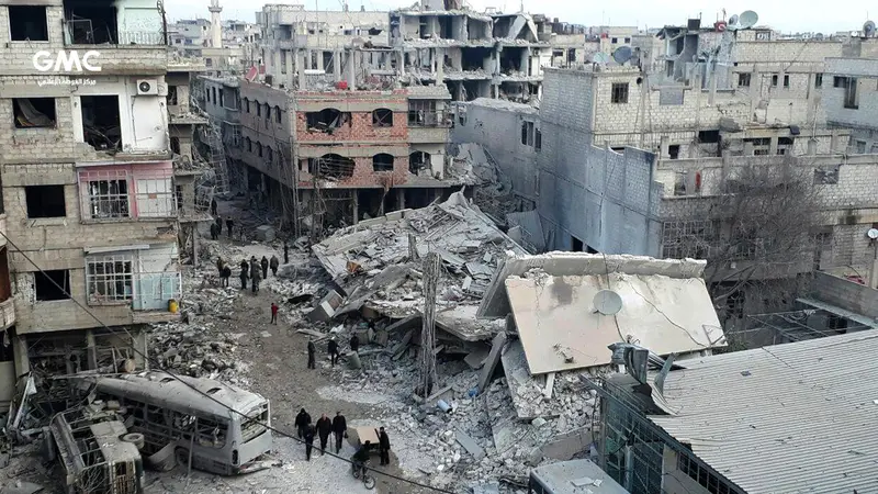 Serangan Udara Pasukan Suriah Tewaskan 400 Orang di Ghouta