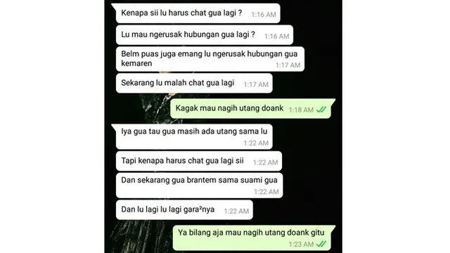 6 Chat Tagih Utang ke Mantan Ini Bikin Elus Dada