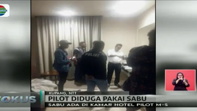 Seorang pilot Lion Air berinisial MS diperiksa atas dugaan penggunaan sabu di hotel tempatnya menginap di Kupang, Nusa Tenggara Timur.