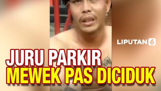 VIDEO: Aksi Pemerasan Juru Parkir Berakhir Mewek Pas Diciduk