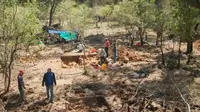 Tim ilmuwan dari Colorado State University yang dipimpin oleh arkeolog Chris Fisher melakukan penggalian di Angamuco (supplied, Colorado State University)