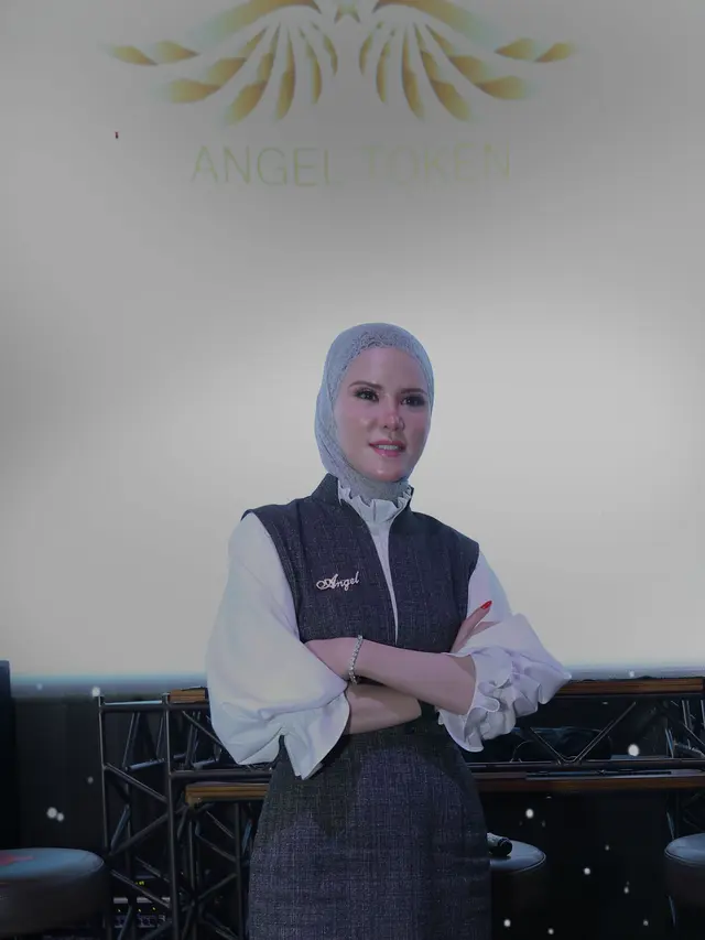 Angel Lelga saat peluncuran Angel Token di kawasan Senayan, Selasa (1/3/2022) (Budy Santoso/Kapanlagi.com)