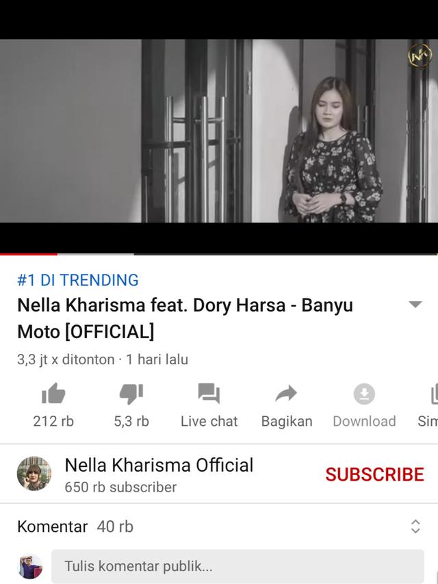 Nella Kharisma Dan Dory Harsa Terpopuler Di Youtube Gantikan Kekeyi Showbiz Liputan6 Com