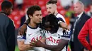 Gol tunggal Brennan Johnson di penghujung babak pertama (menit ke-42) menjadi penentu kemenangan The Lilywhites dalam laga sengit bertajuk All-English Final tersebut. (Thomas COEX/AFP)
