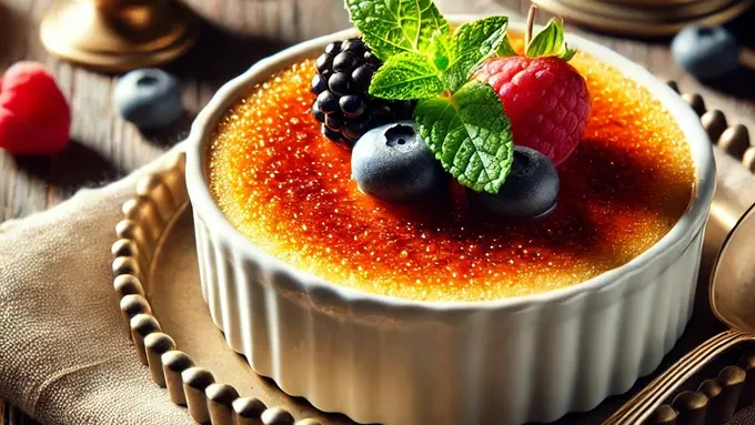 illustrasi creme brulee