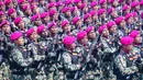 Adapun Indonesia Maju dapat diartikan bahwa peran TNI tidak hanya untuk kepentingan operasional pertahanan dengan kemampuan tempur, tetapi juga mendukung program nasional melalui operasi militer selain perang (OMSP). (merdeka.com/Arie Basuki)