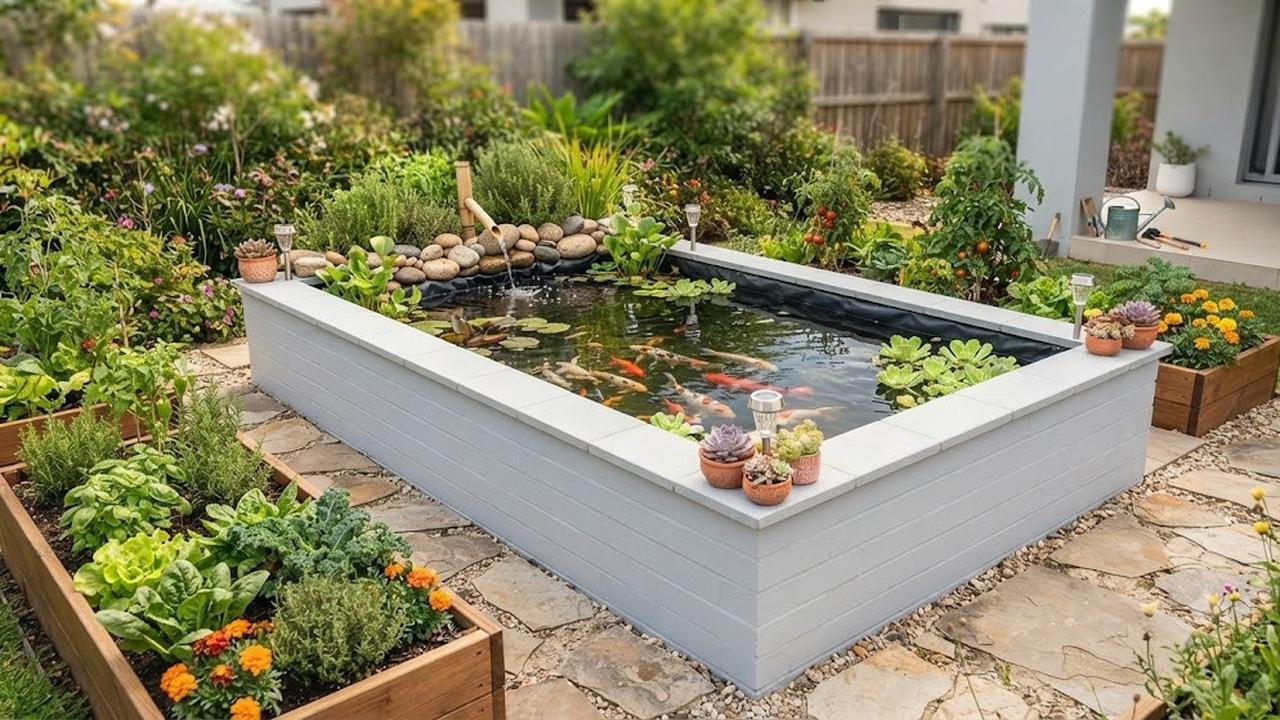 Kolam Semi Raised Bed (AI Generated)