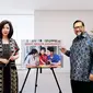 Direktur Bancassurance Great Eastern Life Indonesia Nina Ong dan Presiden Direktur PT Bank Mestika Dharma Tbk Achmad S Kartasasmita dalam  Konferensi Pers Peluncuran Produk Great Wealth Assurance, Rabu (23/3/2022).