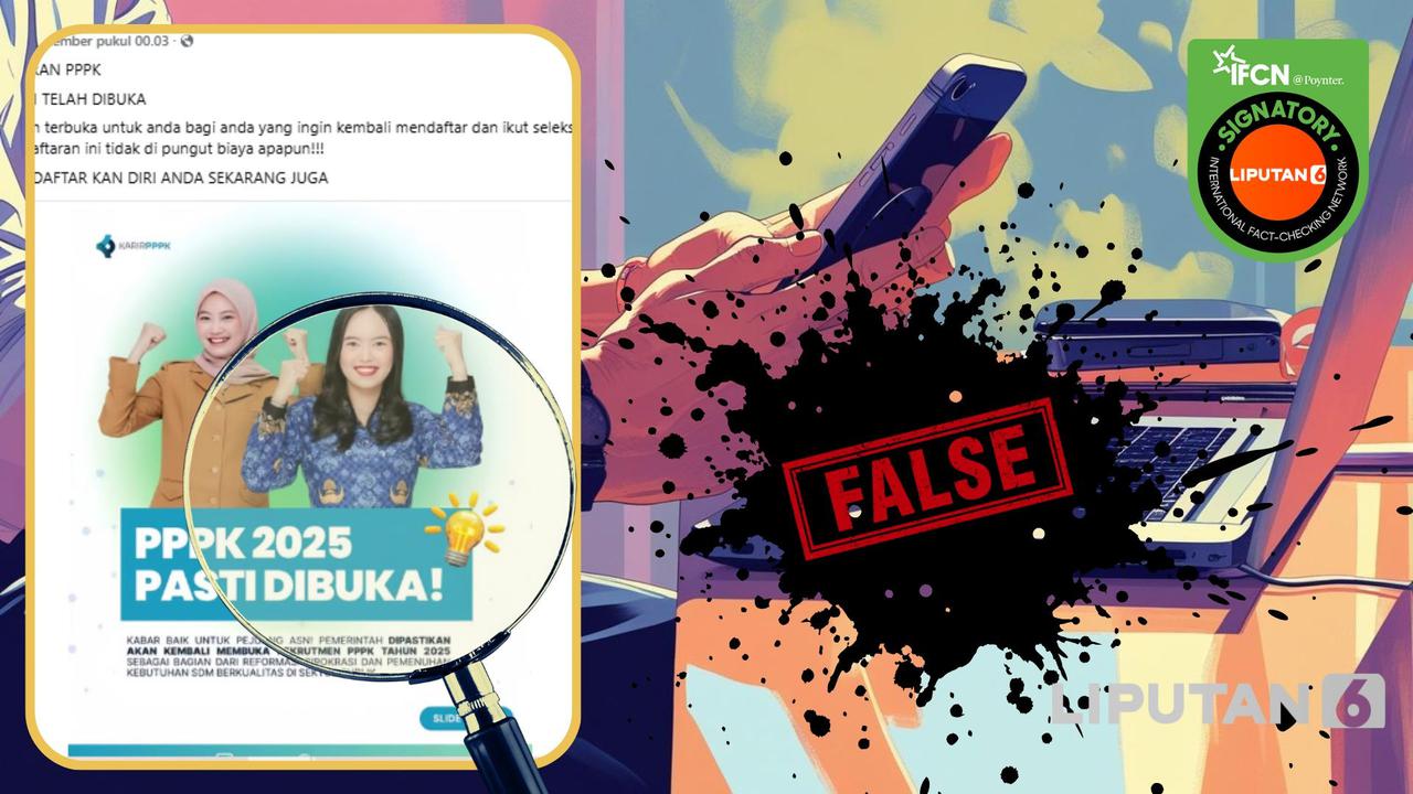 Tangkapan layar klaim link pendaftaran seleksi PPPK 2025