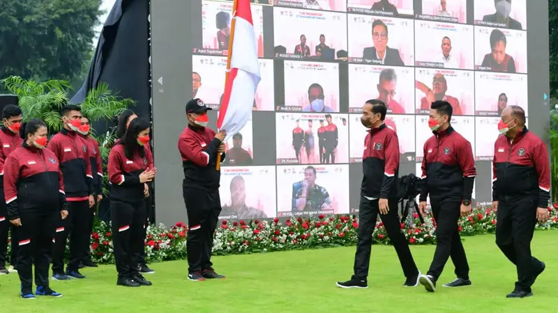 Jokowi Lepas Kontingen Indonesia untuk SEA Games 2021