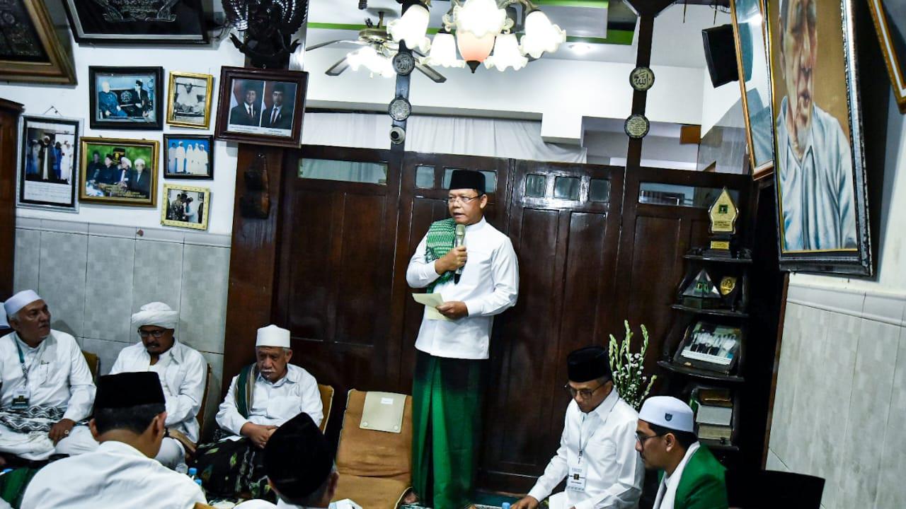 Plt Ketua Umum Partai Persatuan Pembangunan (PPP) Muhamad Mardiono menghadiri kegiatan zikir dan doa bersama untuk PPP di kediaman mendiang KH Maimoen Zubair yang juga Ponpes Al-Anwar 1 Karangmangu, Sarang, Rembang, Jawa Tengah (Istimewa)