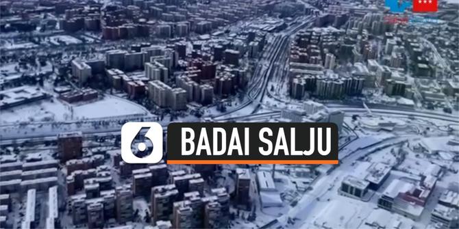 VIDEO: Madrid Kembali Dihantam Badai Salju Setelah 50 Tahun, Terburuk di Spanyol