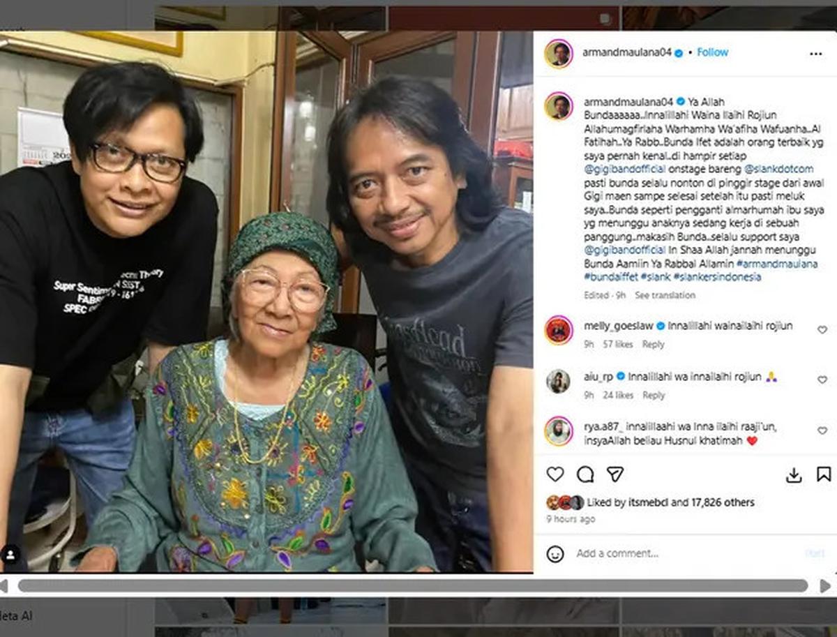 Armand Maulana Kenang Kebaikan Almarhumah Bunda Iffet, Dipeluk Setiap Habis Manggung
