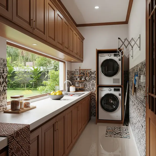 Model Dapur dan Jemuran Kecil Samping Rumah
