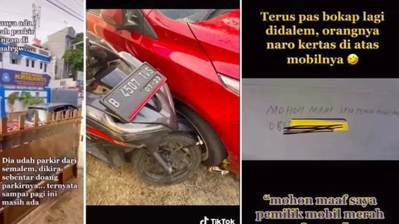 Parkir sembarangan (TikTok/adebonbon)