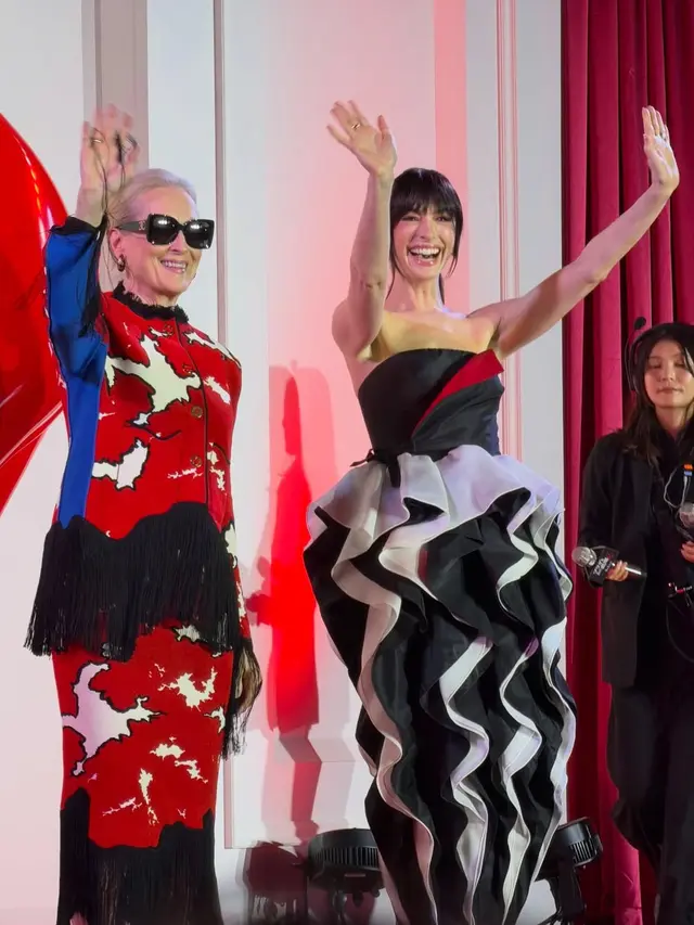 Tasya Farasya Jadi Lady in Red Saat Hadiri Press Tour The Devil Wears Prada 2 di Tokyo, Bertemu Langsung Meryl dan Anne Hathaway