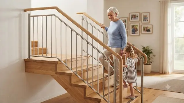Railing Minimalis dengan Sudut Membulat (AI Generated)