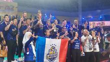 Jakarta LavAni Livin' Transmedia berhasil menjuarai Proliga 2026 setelah mengalahkan Jakarta Bhayangkara Presisi dengan skor 3-1 (25-22, 25-20, 18-25, 25-22) pada leg kedua Grand Final di GOR Among Rogo, Yogyakarta, Sabtu (25/4/2026) malam WIB. (Bola.com/Ana Dewi)