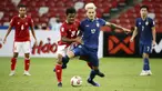 Ramai Rumakiek - Winger Persipura Jayapura ini mampu mencuri perhatian dengan penampilan apik di Piala AFF 2020. Dengan segala kemampuan dan pengalaman yang dimiliki, pemain berusia 19 tahun ini jelas bisa menjadi tumpuan bagi lini depan Timnas Indonesia di Piala AFF U-23 nanti.(AP/Suhaimi Abdullah)