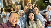 Ketua DPR RI sekaligus Ketua DPP PDIP Puan Maharani bersama Ketua MPR RI sekaligus Waketum DPP Partai Golkar Bambang Soesatyo menghadiri acara buka bersama di rumah Ketua TKN Prabowo-Gibran, Rosan Roeslani. (Foto: Isntagram @bambang.soesatyo)