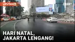Banyaknya warga yang mudik di masa liburan Natal dan tahun baru menjadi alasan utama lengangnya jalanan Jakarta hari ini (25/12). Cuaca yang sejuk dimanfaatkan warga untuk berolahraga, mulai dari bersepeda hingga berlari.
