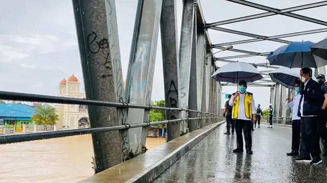 Jokowi meninjau banjir di Kalimantan Selatan
