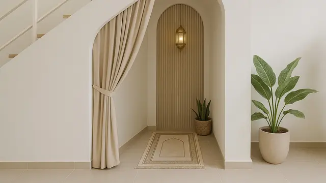 Desain Bawah Tangga Rumah Minimalis (created by AI)