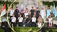 National Paralympic Committee (NPC) Indonesia resmi merilis jersey terbaru untuk atlet di Pracima Tuin, Pura Mangkunegaran, Kota Solo, Jumat (19/7/2024). (Dok. Bola.com/NPC Indonesia)