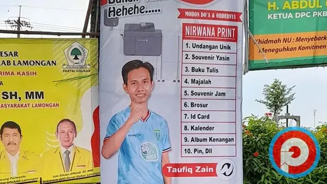 6 Spanduk Jualan dengan Tampilan Bak Caleg Ini Kelewat Unik
