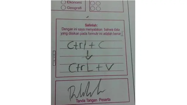 Tanda Tangan 6 Murid di Lembar Jawaban Ini Bikin Geleng Kepala