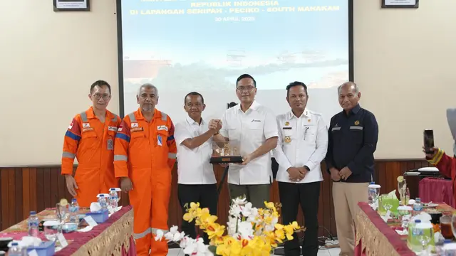 PT Pertamina Hulu Mahakam (PHM), salah satu anak perusahaan PT Pertamina Hulu Indonesia (PHI), menerima Kunjungan Kerja (kunker) Menteri ESDM Bahlil Lahadalia di lapangan Senipah Peciko South Mahakam. (Foto: Istimewa)