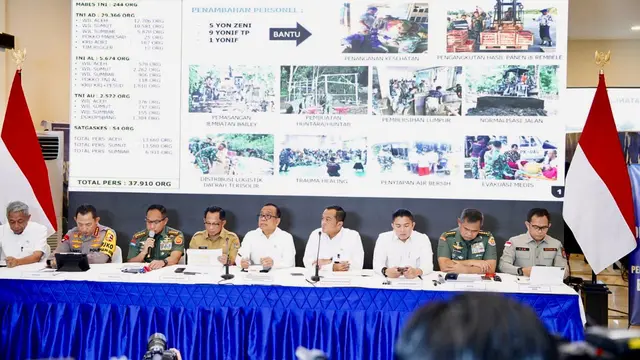 Menteri Dalam Negeri (Mendagri) Muhammad Tito Karnavian bersama jajaran menteri kabinet