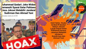 Cek fakta artikel M Qodari sebut Jokowi layak dapat gelar pahlawan