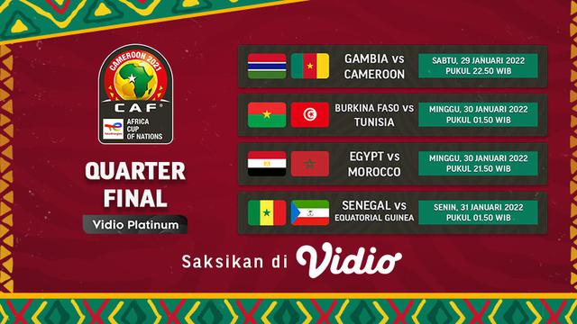 Link Live Streaming Piala Afrika 2021 Babak Perempat Final di Vidio, 29-31 Januari 2022