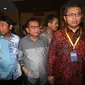 Haji Lulung datang bersama Wakil Ketua DPRD DKI Jakarta Muhammad Taufik dan Triwicaksana.