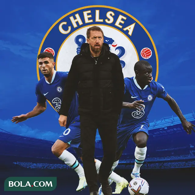 Chelsea - Graham Potter dikelilingi Kante dan Christian Pulisic
