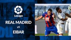 Berita motion grafis Real Madrid vs Eibar pada laga pekan ke-28 La Liga 2019-2020 di Estadio Alfredo Di Stefano, Madrid.