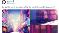 Cuitan Tweet Fans Menuduh Pokemon GO Menggunakan AI untuk Trailer Season Terbarunya. (Sumber: Twitter)