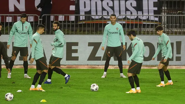 Hadapi Kroasia, Ronaldo Cs Jajal Rumput Stadion