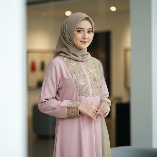 Model Gamis Simpel dan Anggun untuk Ibu Muda (Image by Gemini AI)
