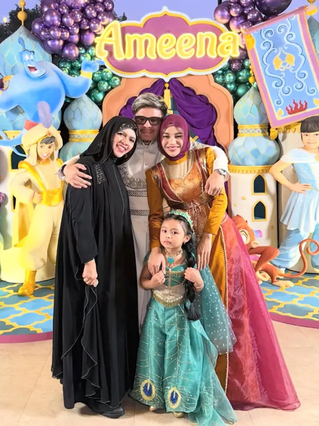 Aurel Hermansyah di Pesta Ulang Tahun Ameena ke-4. [@genifaruk]