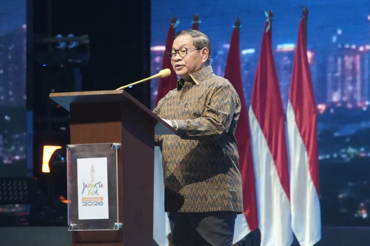 Gubernur DKI Jakarta, Pramono Anung membuka Jakarta Fair Kemayoran 2026 di Arena JIExpo Kemayoran, Jakarta Pusat.