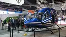Helikopter Bell 429 dipamerkan di Paviliun Bell pada Singapore Airshow 2022 di Singapura, Selasa (15/2/2022). Singapore Airshow 2022 dimulai pada hari ini hingga 18 Februari. (ROSLAN RAHMAN/AFP)